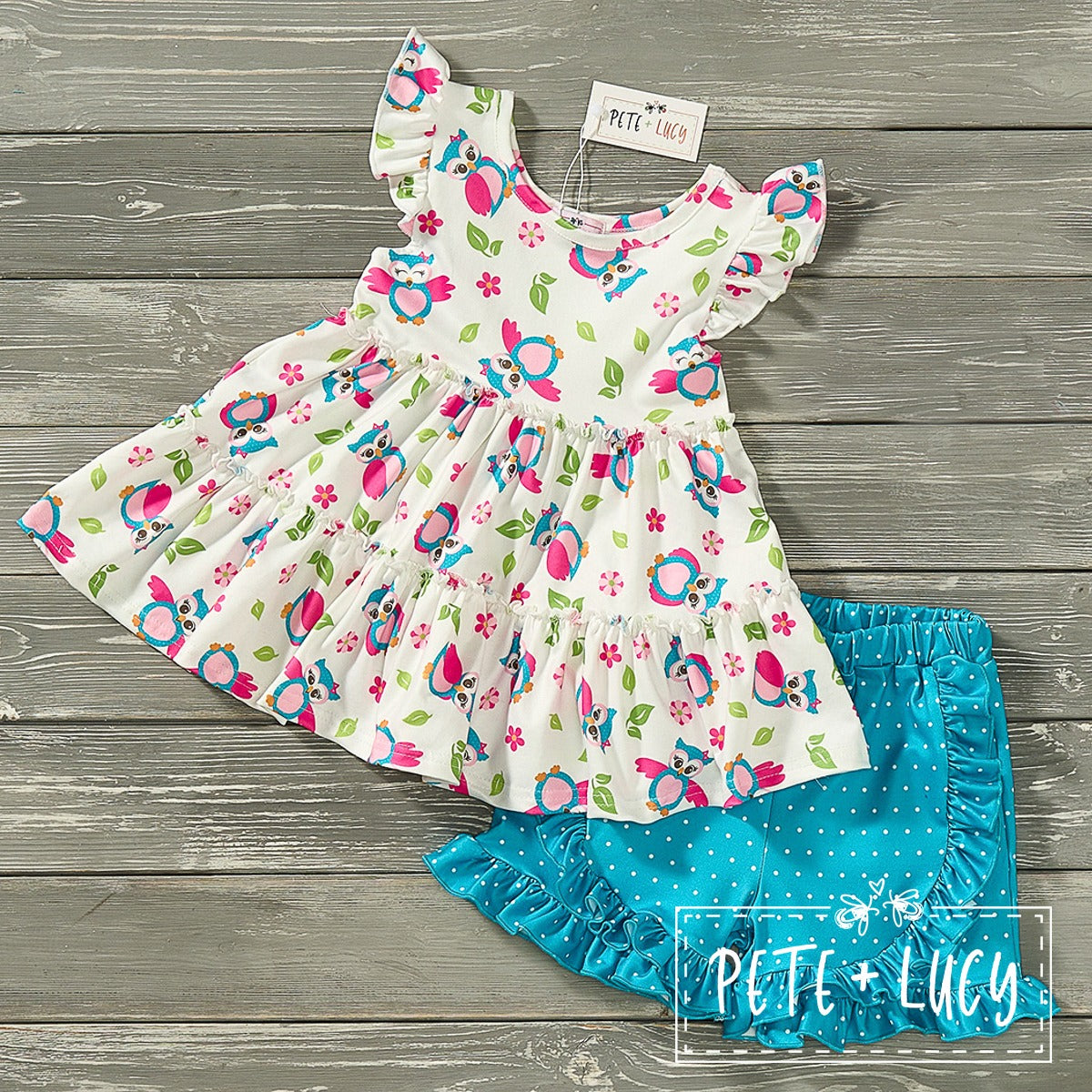 Happy Owl Short Set