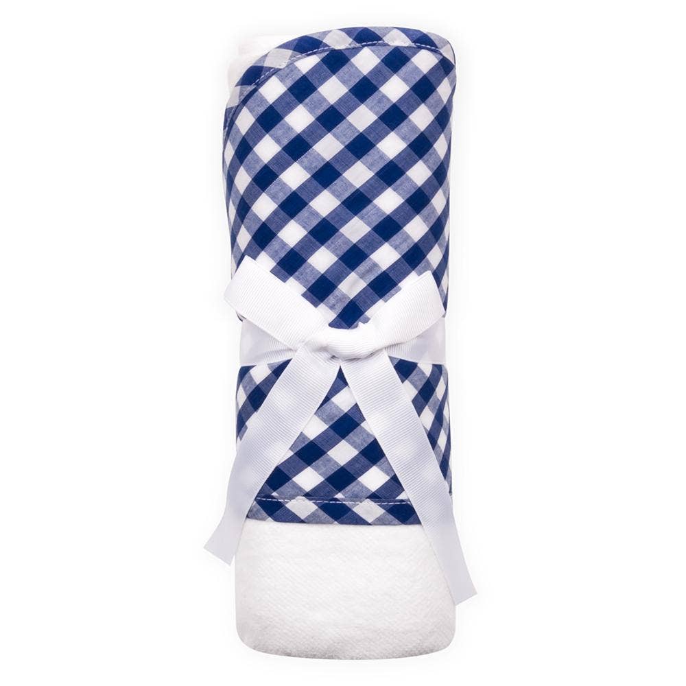 Blue Gingham Hooded Towel