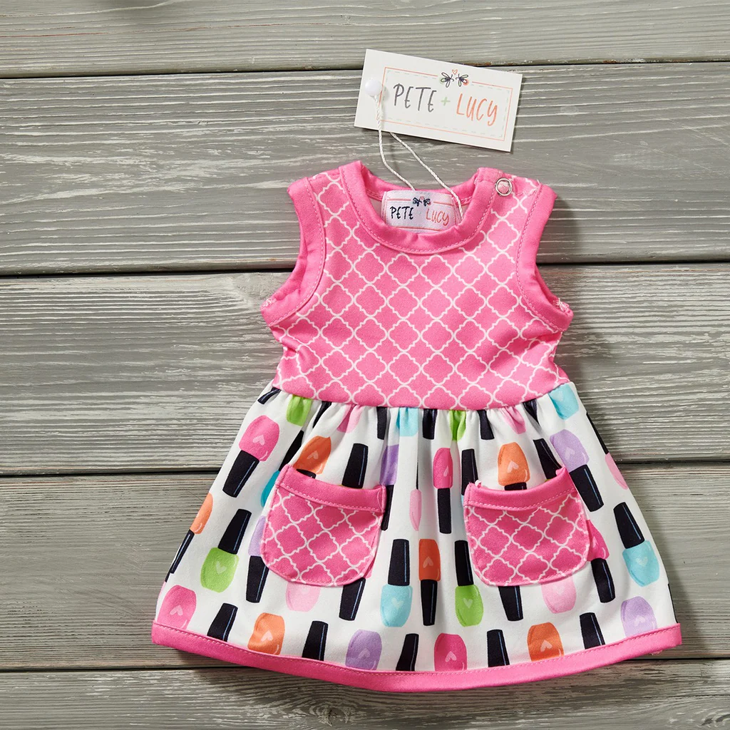 Neon Nail Polish Doll Dress