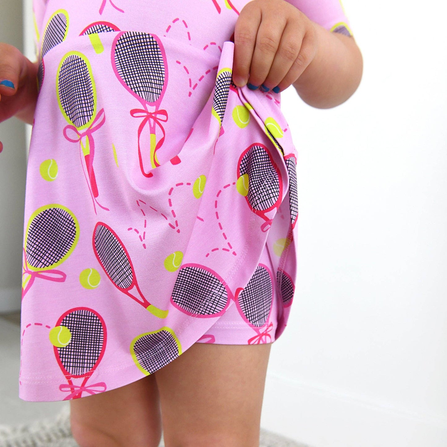 Serena Pink Bamboo Dress with Shorts