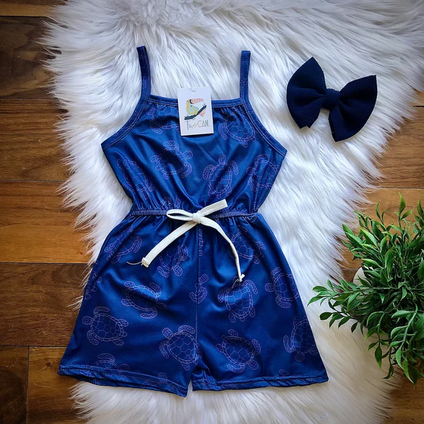 Blue Turtles Romper
