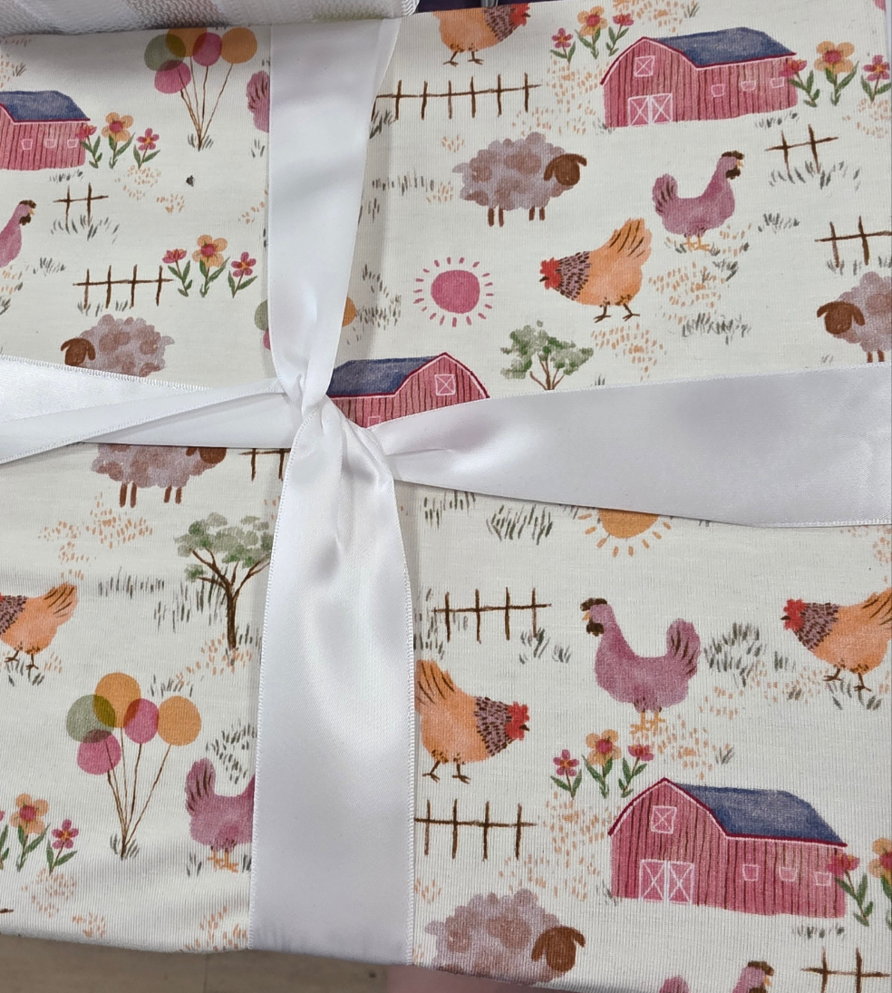 Farm Party Animals Bamboo Blanket
