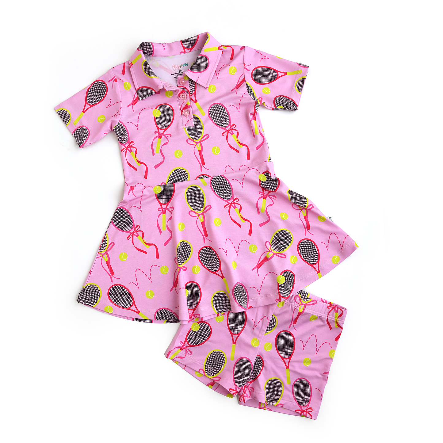 Serena Pink Bamboo Dress with Shorts