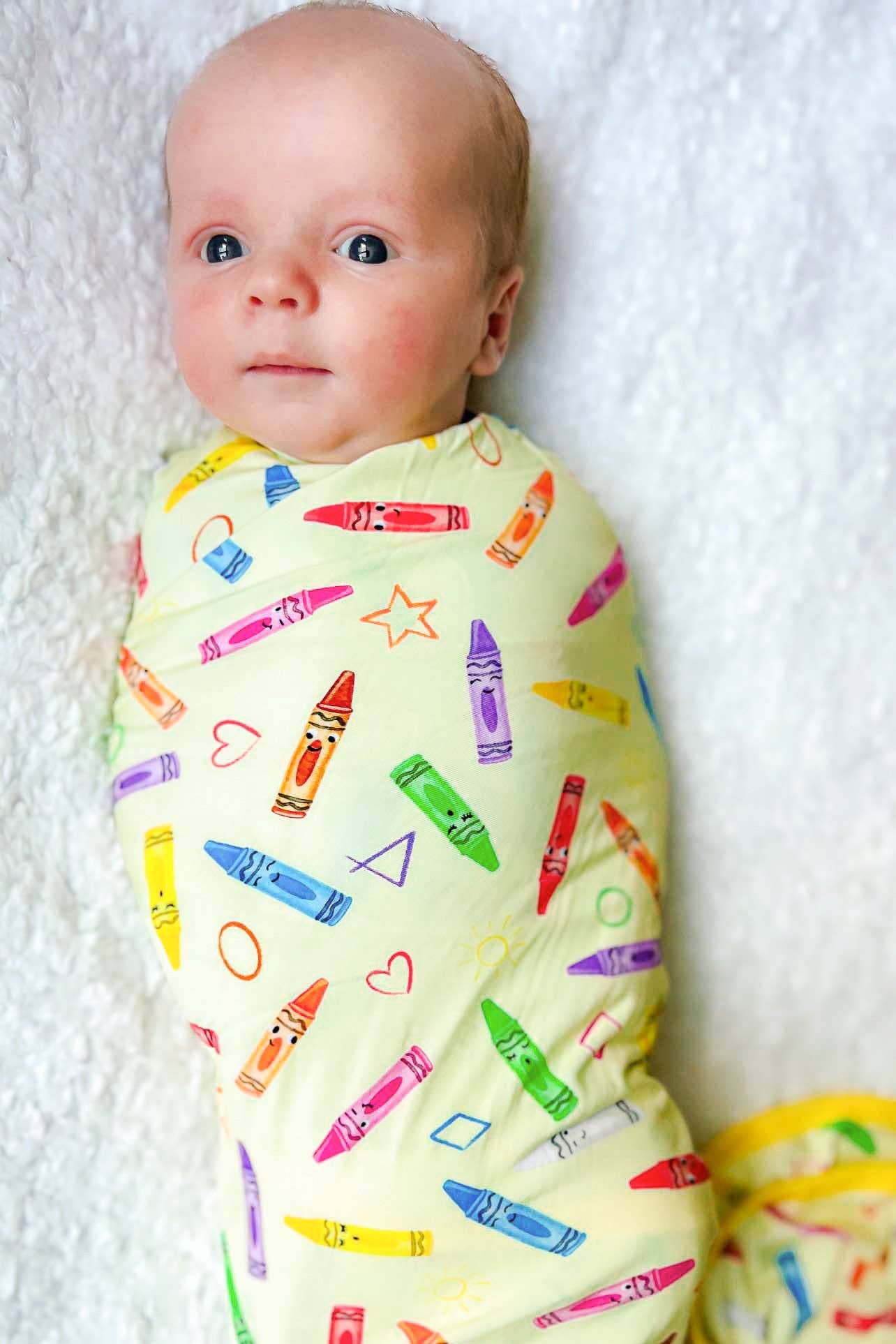 Crayon Crew Bamboo Swaddle Blanket