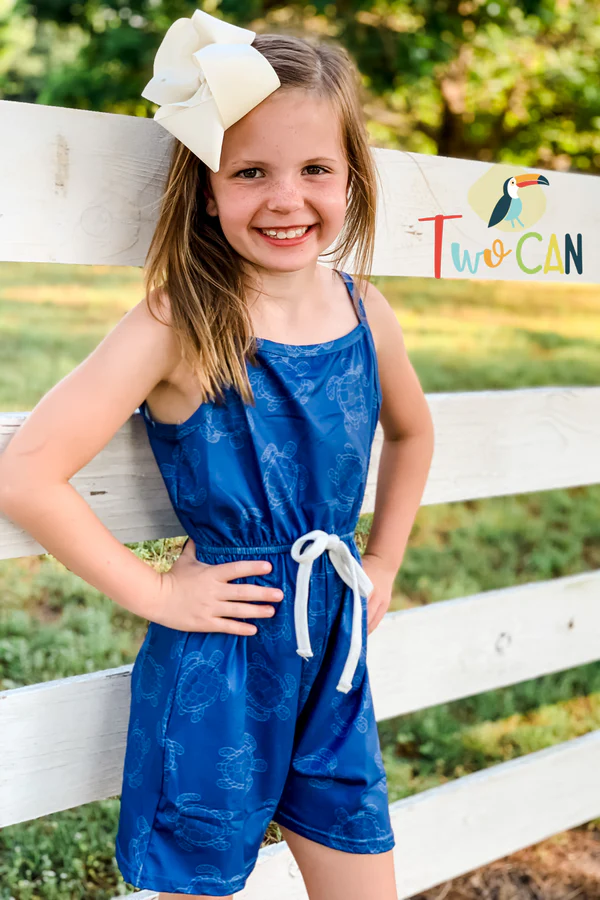 Blue Turtles Romper