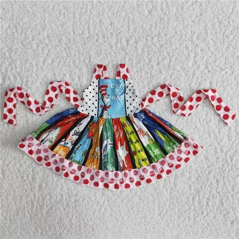 Sleeveless panel baby girls twirl dresses