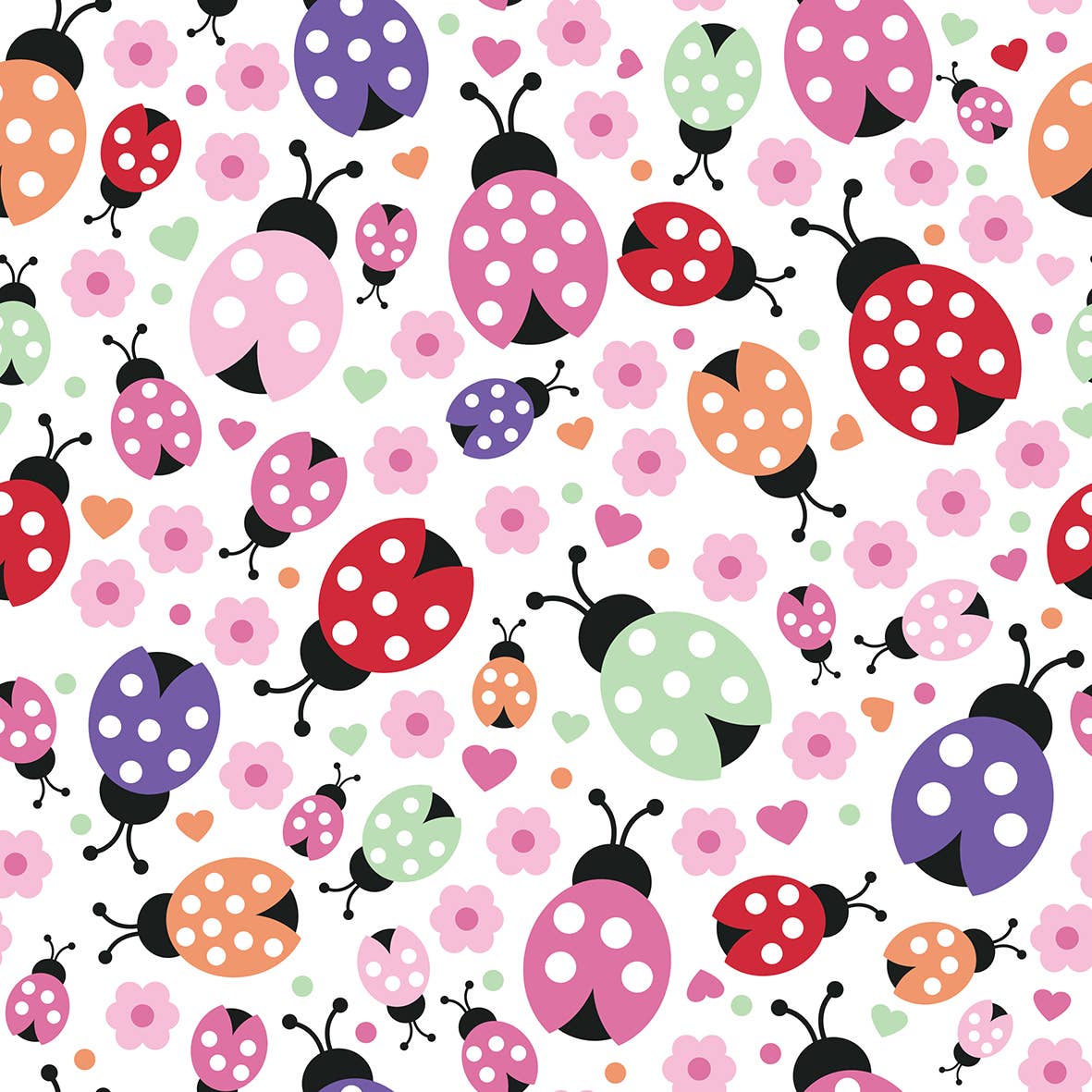 Pink Ladybug Spots Sleeveless Button-Front Dress