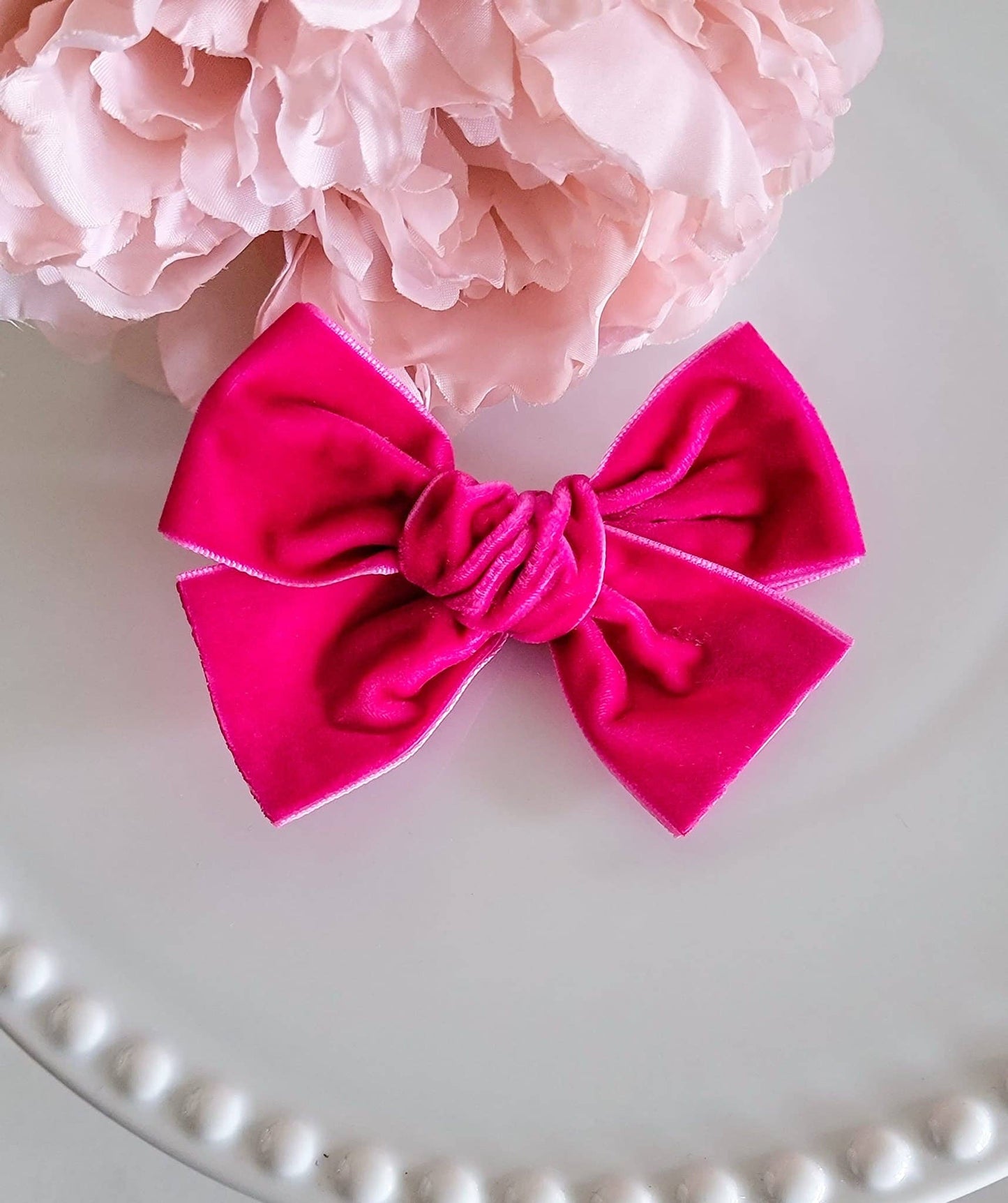 Chloe Bow-Berry Velvet