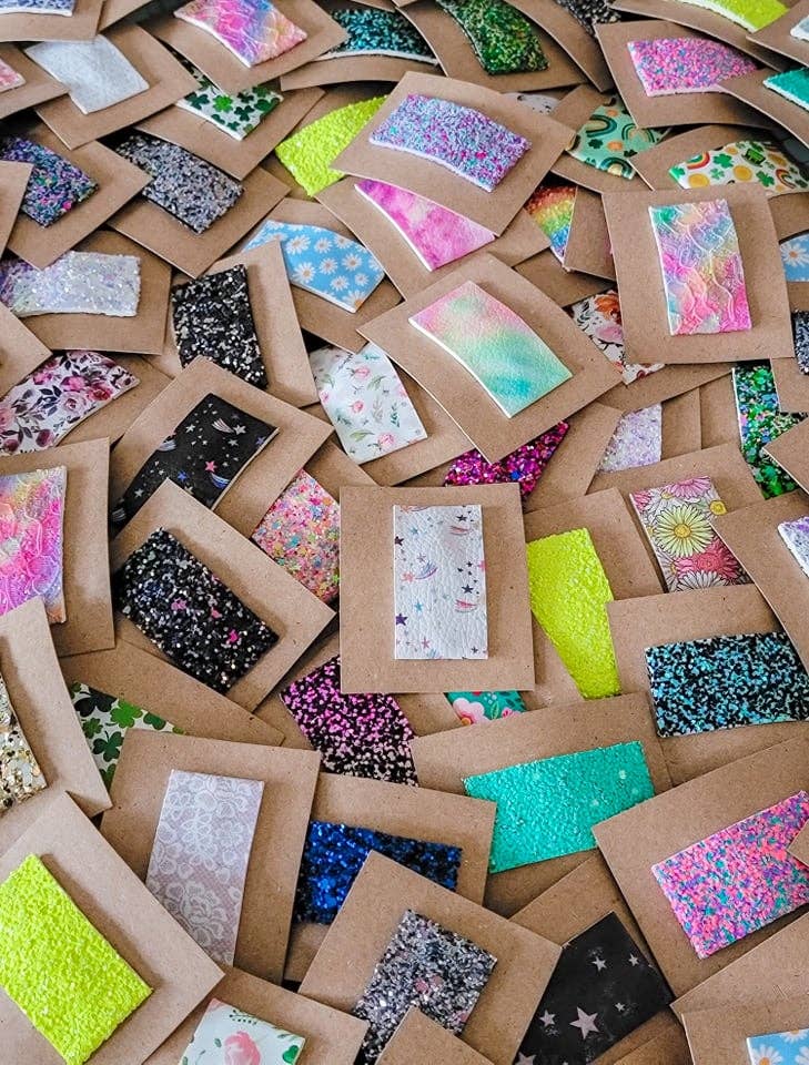 Mystery Spring Prints/Glitters 2" Rectangle Snap Clip