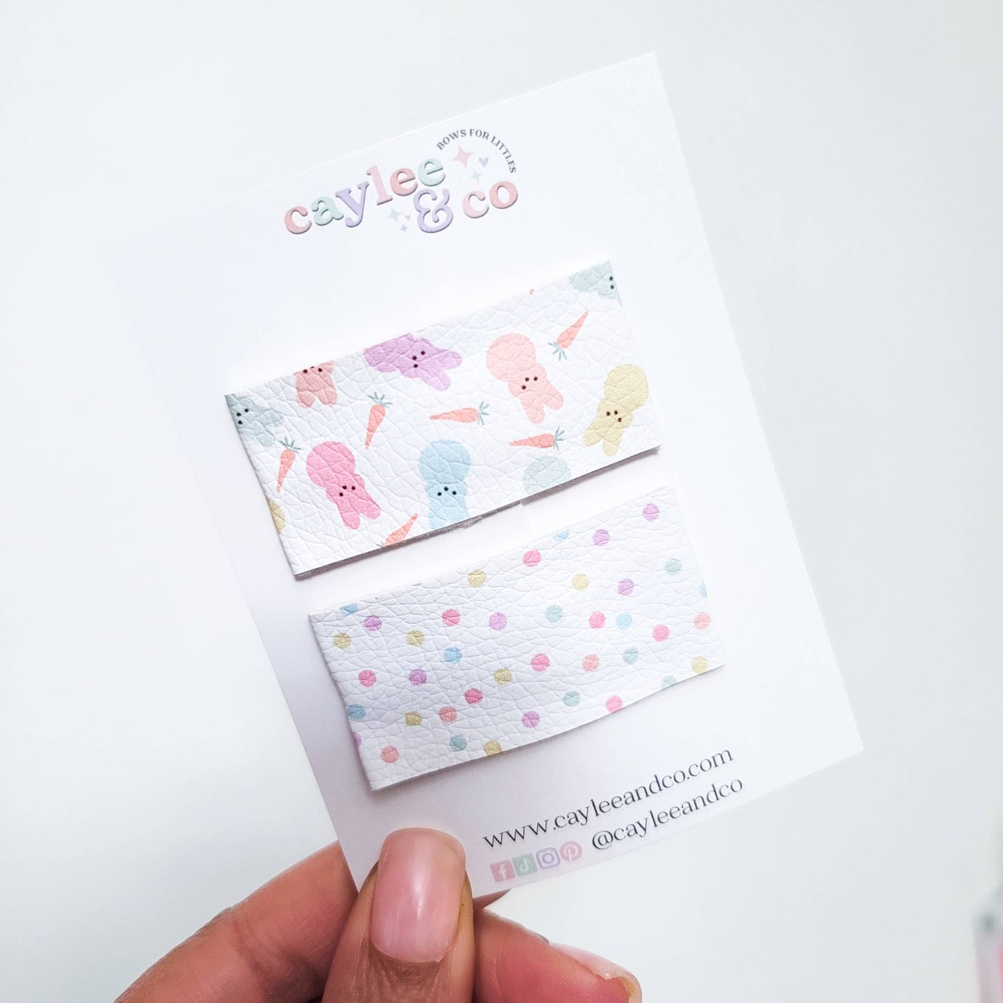 Snap Clip Set - Marshmallow Bunnies