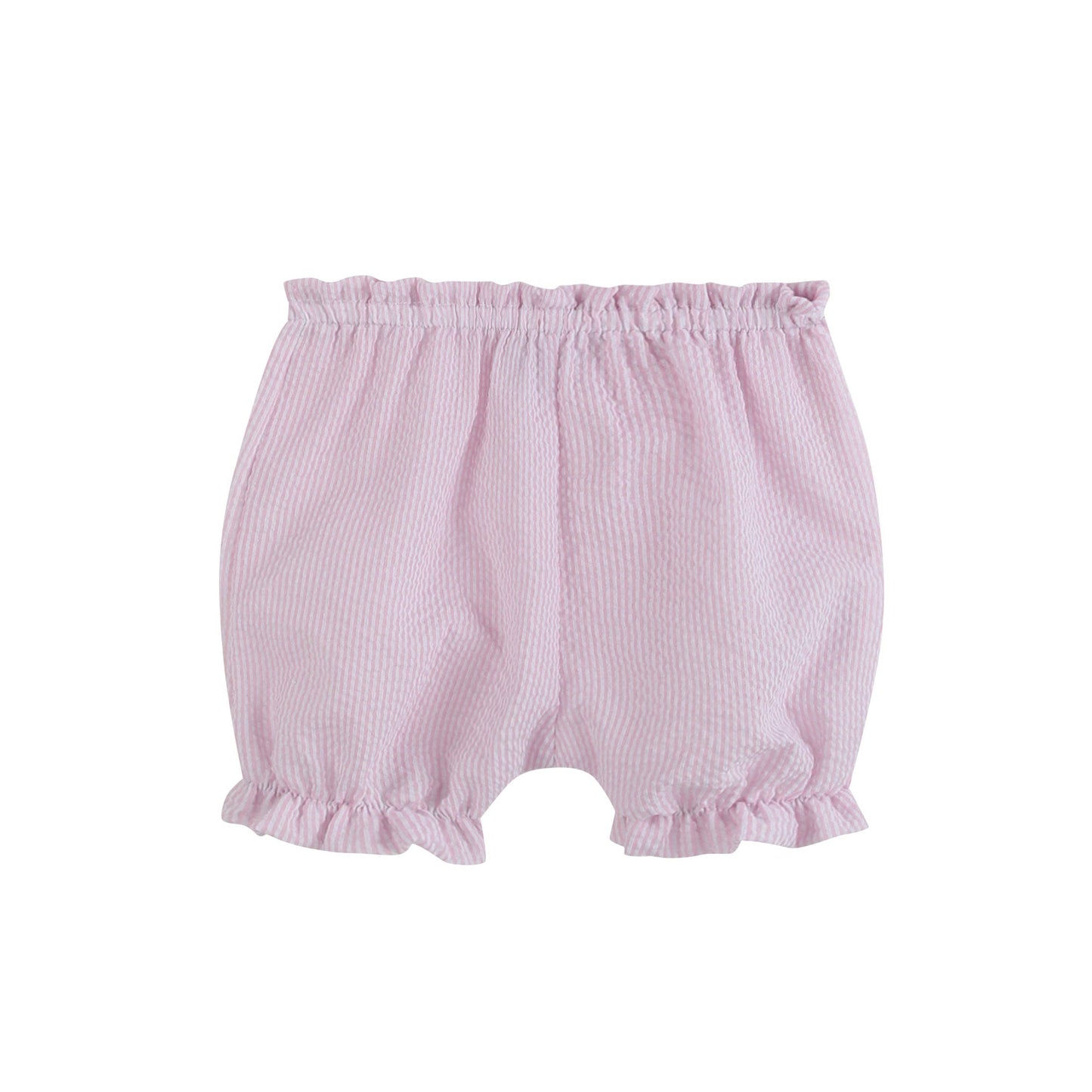 Pink Seersucker Bow 2pc Set