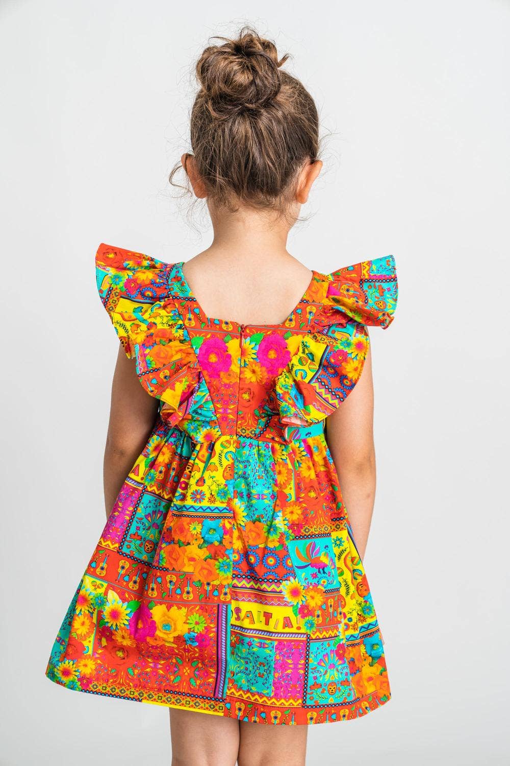 ESTER DRESS - Spring Summer 23 - RED YELLOW Girl: 2 YEARS