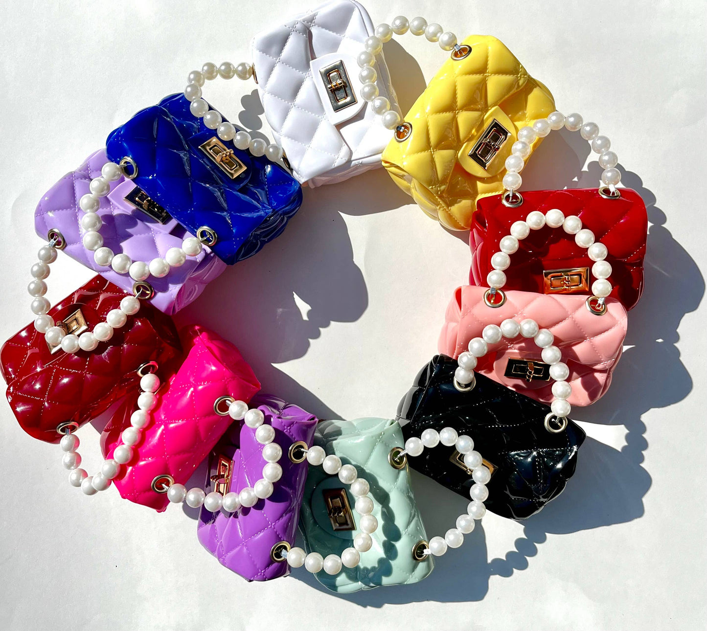 Jelly plastic purses mini-chanel inspired