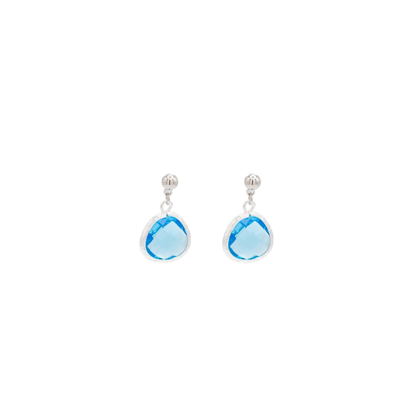 Gemstone Ball Post Stud Dangle Earring 60 Colors custom