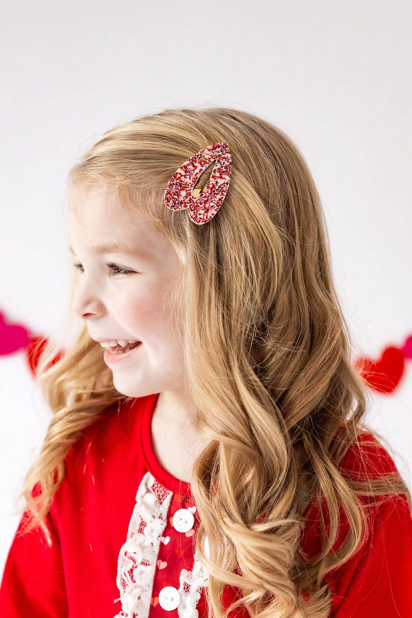 Heart Snap Clip-True Romance Glitter