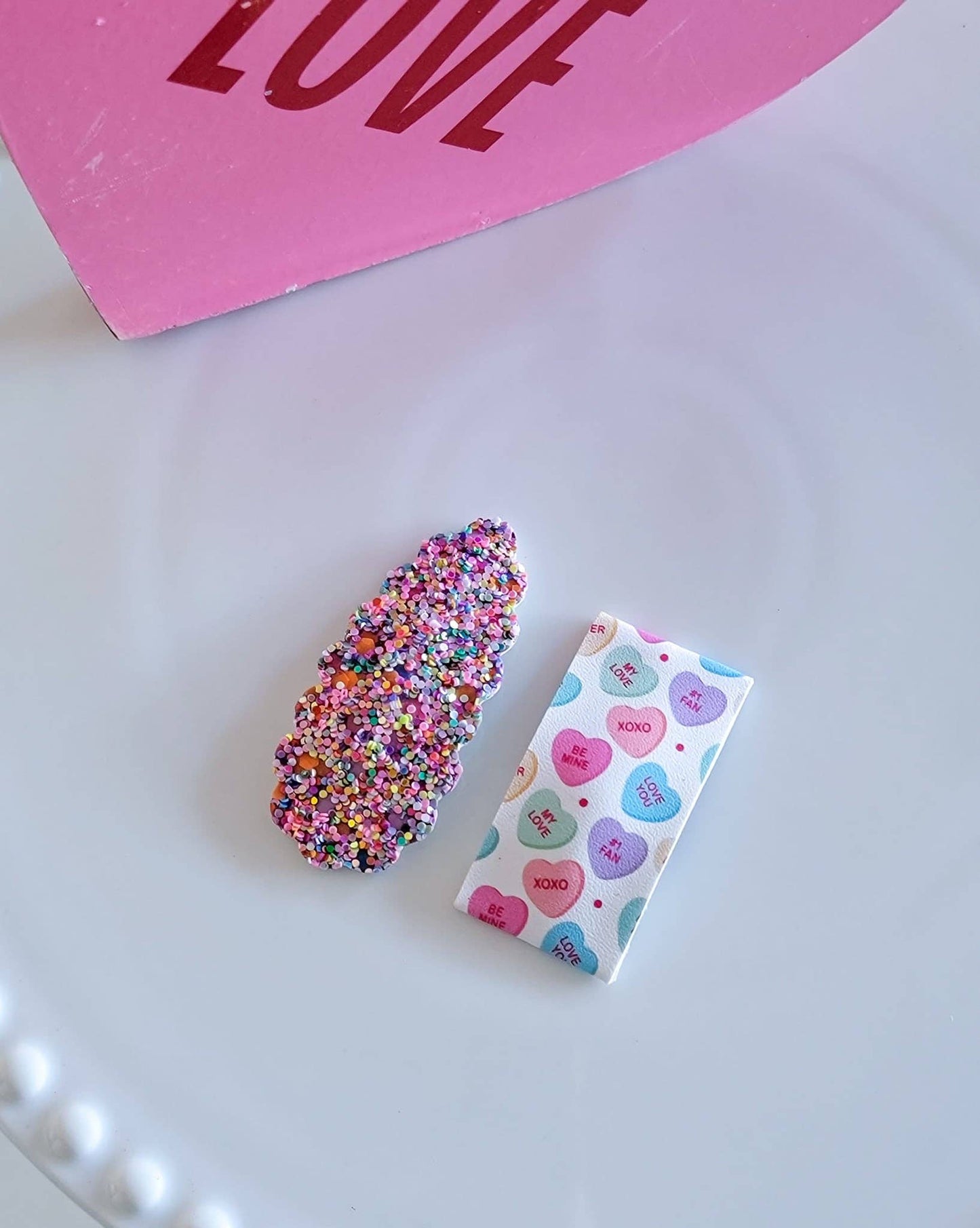 Candy Hearts Snap Clip Mix Set