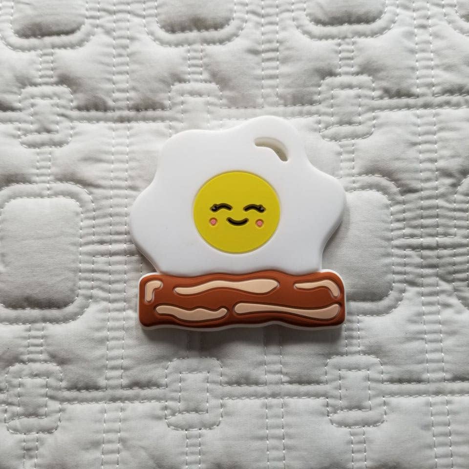 Eggs and Bacon Silicone Teether Toy