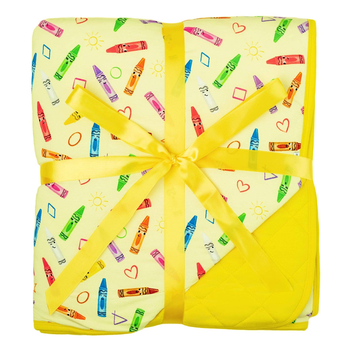 Crayon Crew Toddler Quilted Bamboo Blanket