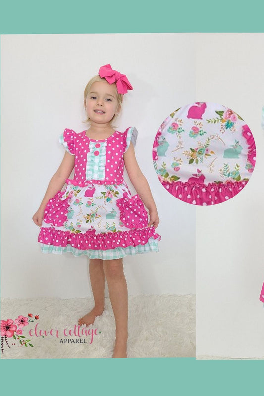 PInk Aqua Bunny Dress