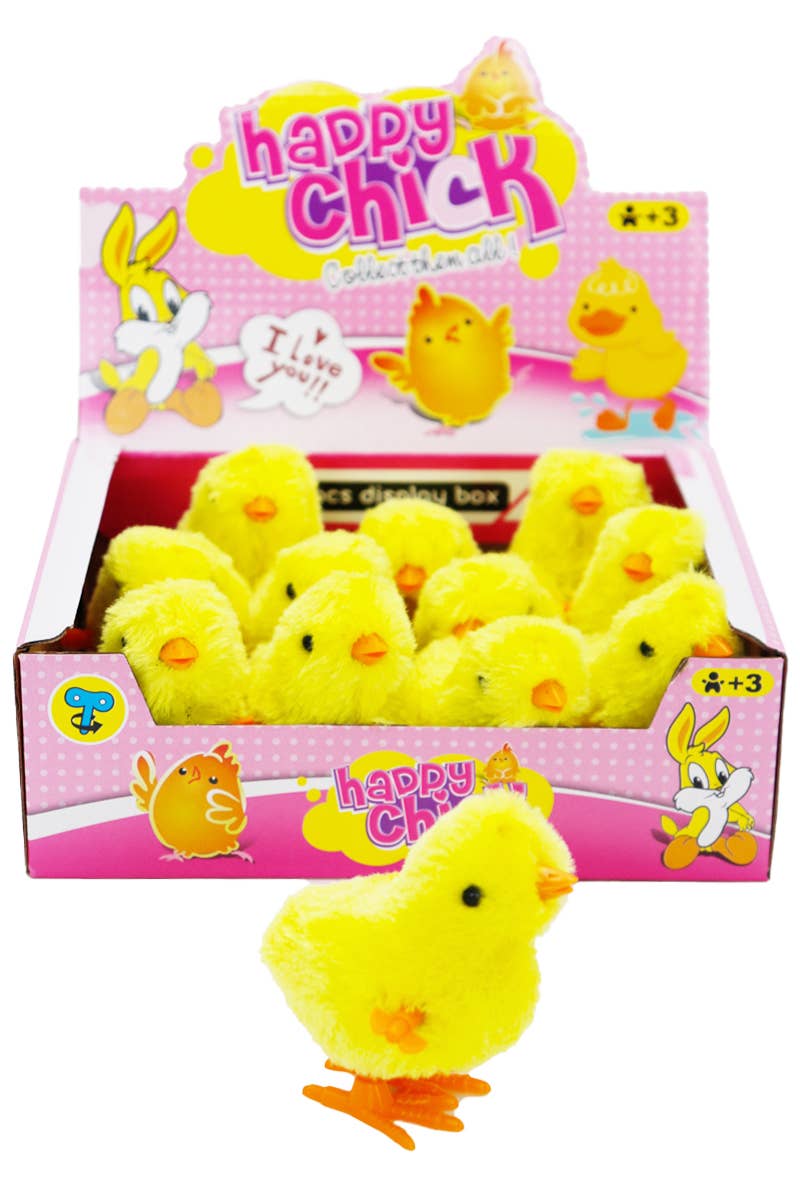 Baby Chick Wind-Up Clockwork Plushie Doll Toy