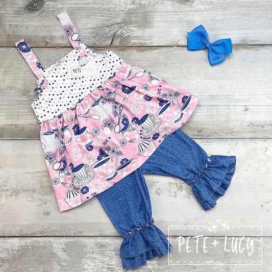 Vintage Tea Party Capri Set