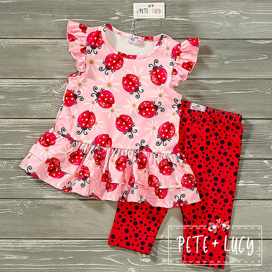 Ladybug + Daisy Capri Set