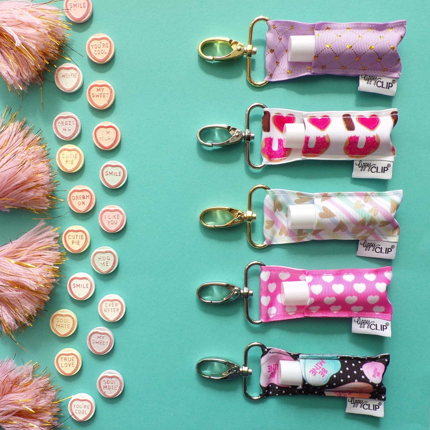 Conversation Hearts Black Dots LippyClip®