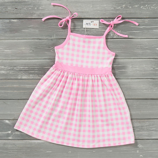 Miss Malibu Pink Gingham Dress