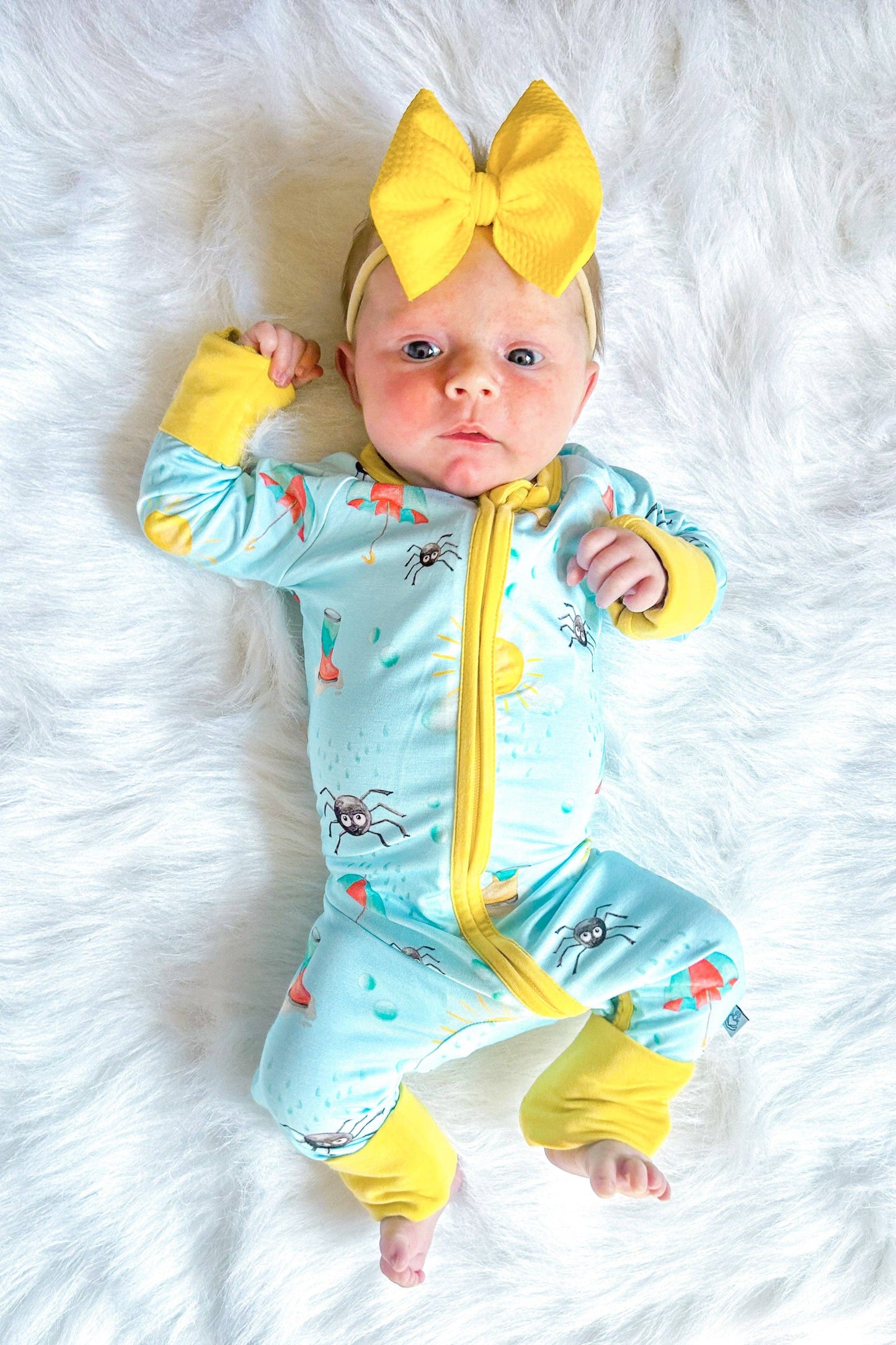 Spring Showers Bamboo Zipper Pajamas