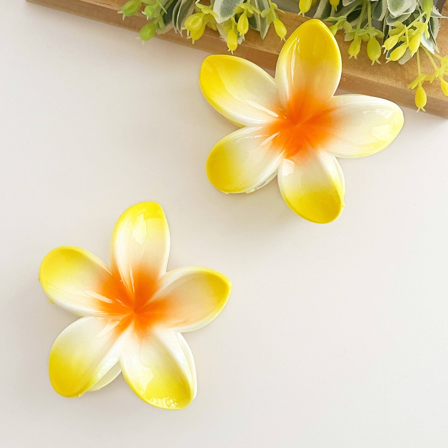 Colorful Plumeria Hair Clip - Choose Color
