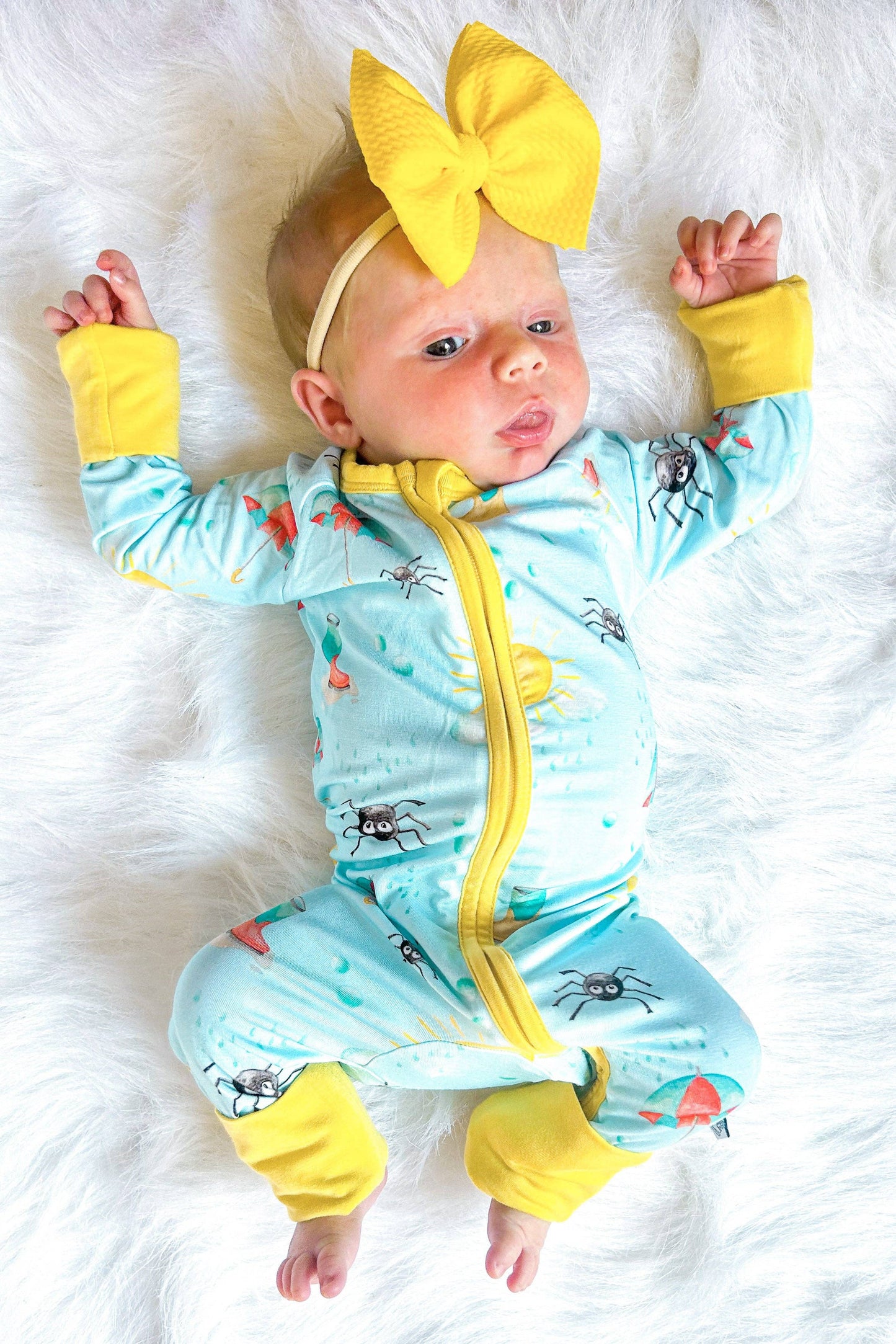 Spring Showers Bamboo Zipper Pajamas