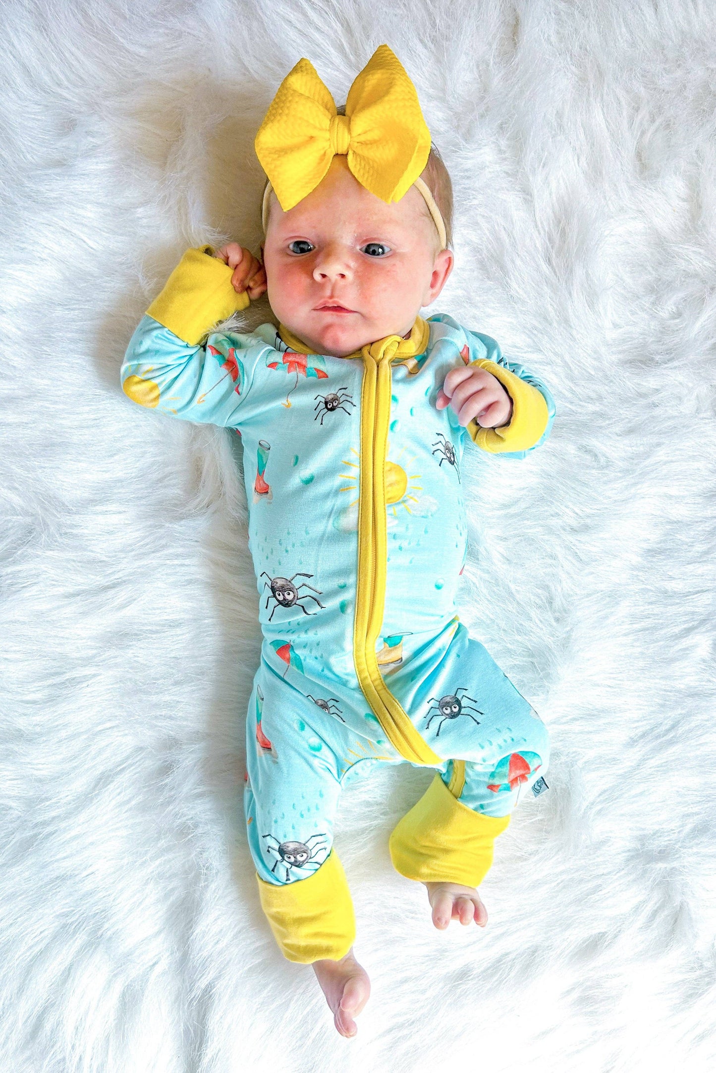 Spring Showers Bamboo Zipper Pajamas