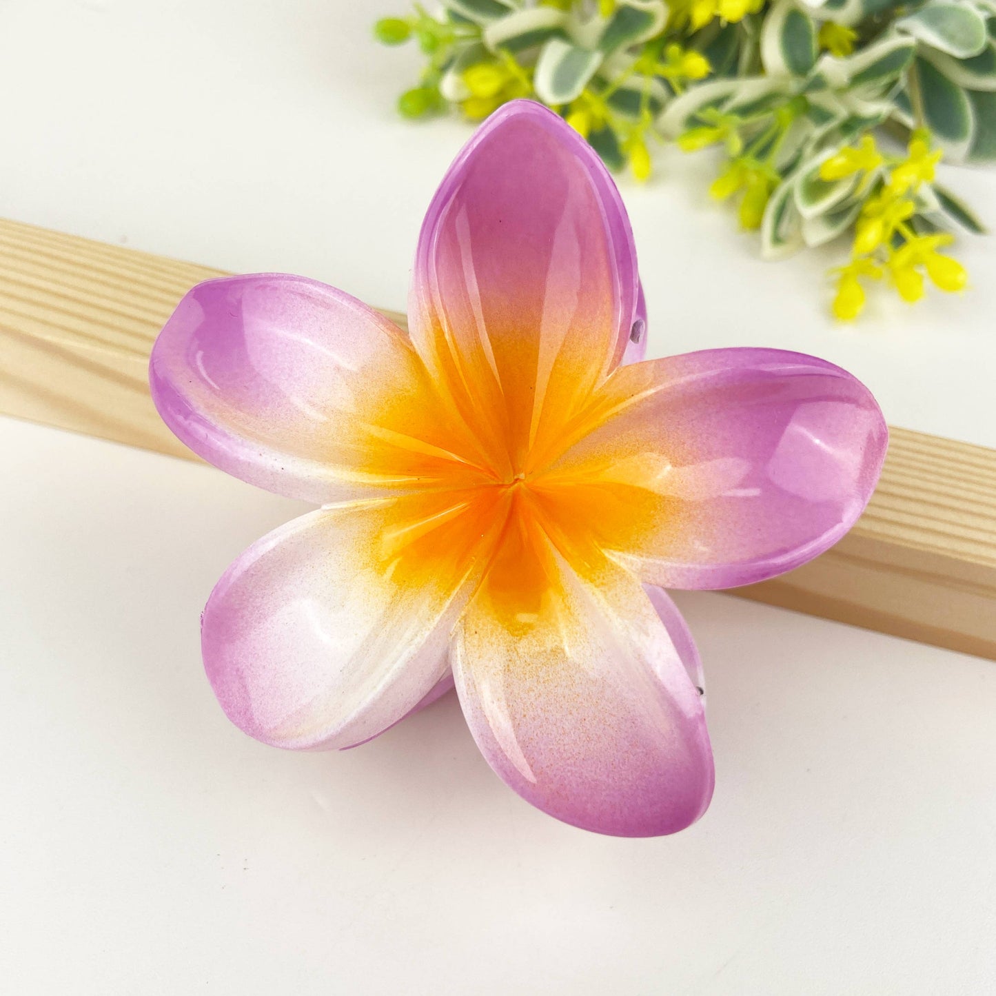 Colorful Plumeria Hair Clip - Choose Color