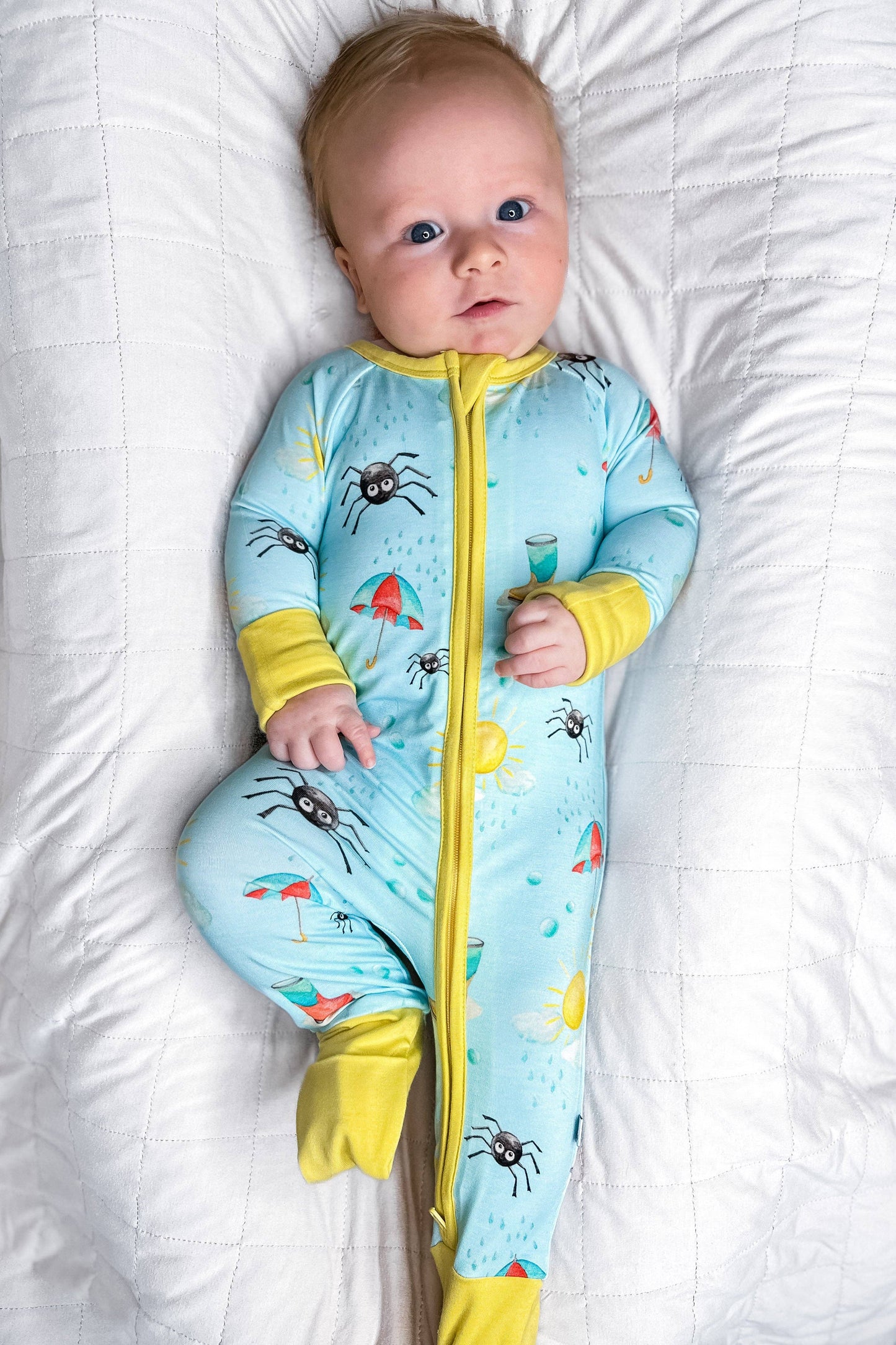 Spring Showers Bamboo Zipper Pajamas