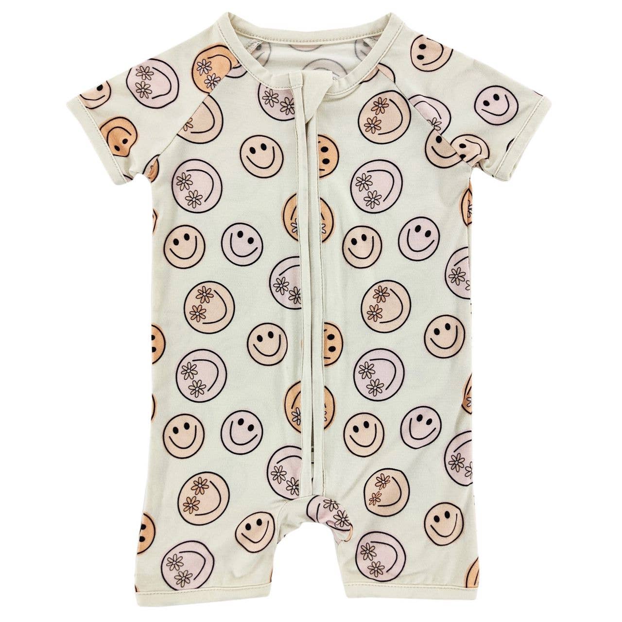 Groovy Smiley Bamboo Short Romper