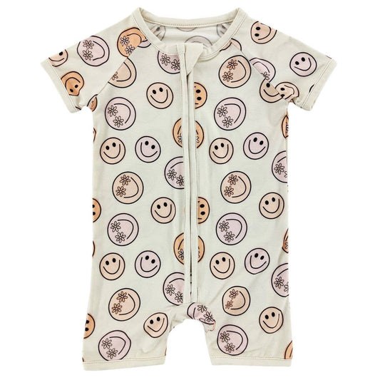 Groovy Smiley Bamboo Short Romper