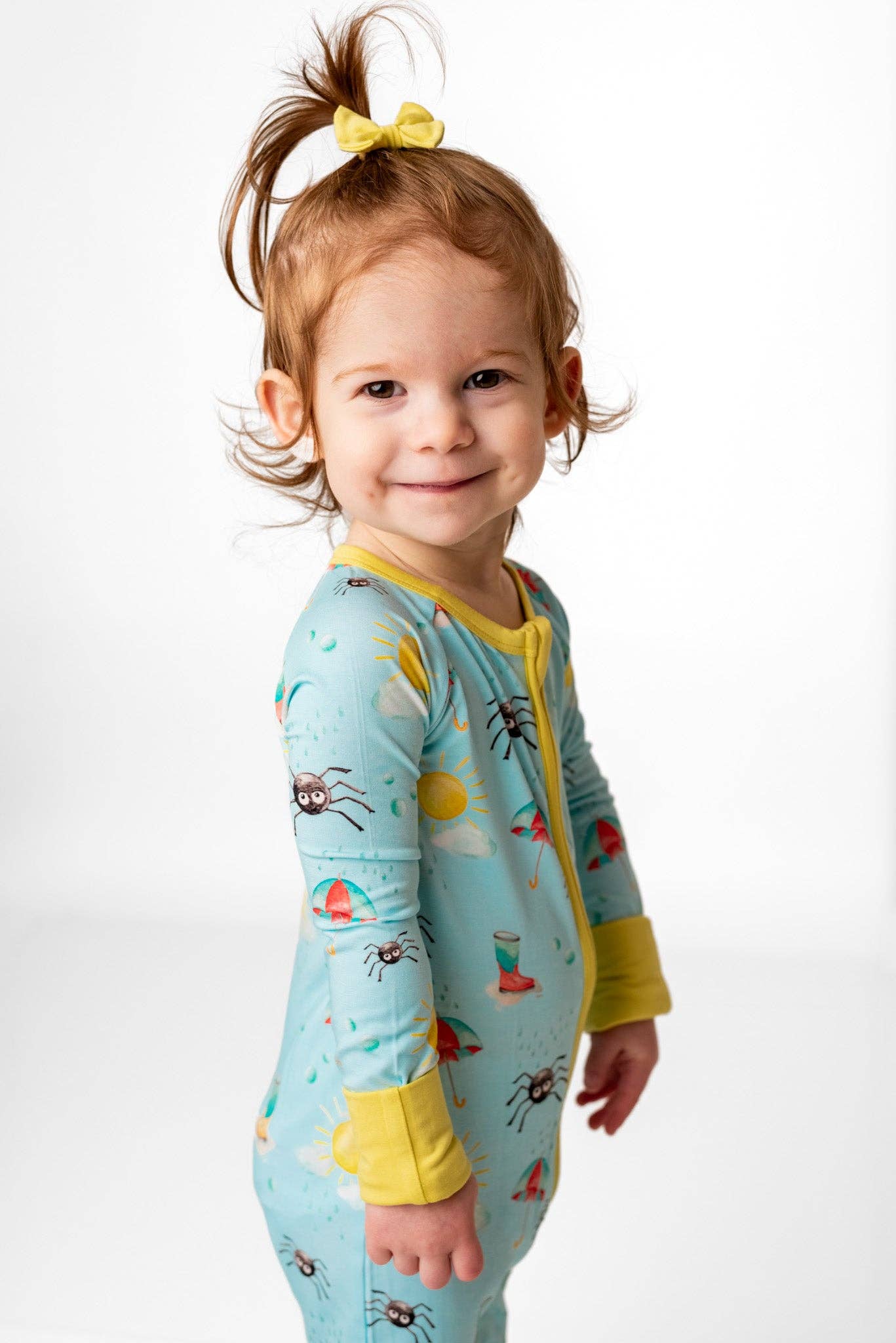 Spring Showers Bamboo Zipper Pajamas