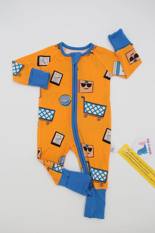 A-2-Z snugly zip bamboo convertible romper