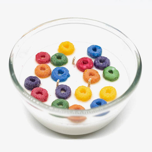 Fruity O's Cereal Candle