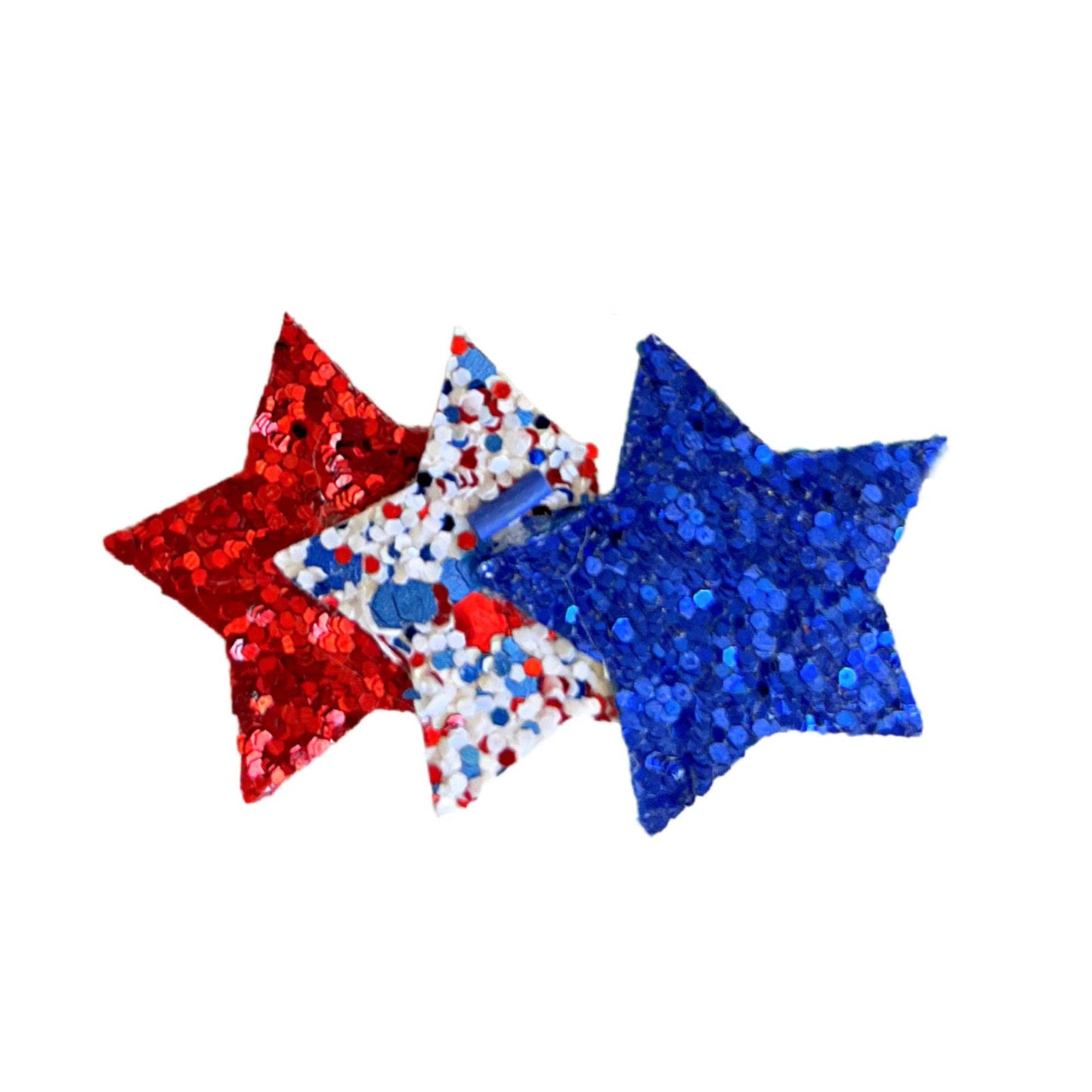 Red, White Blue Stars Hair Clip
