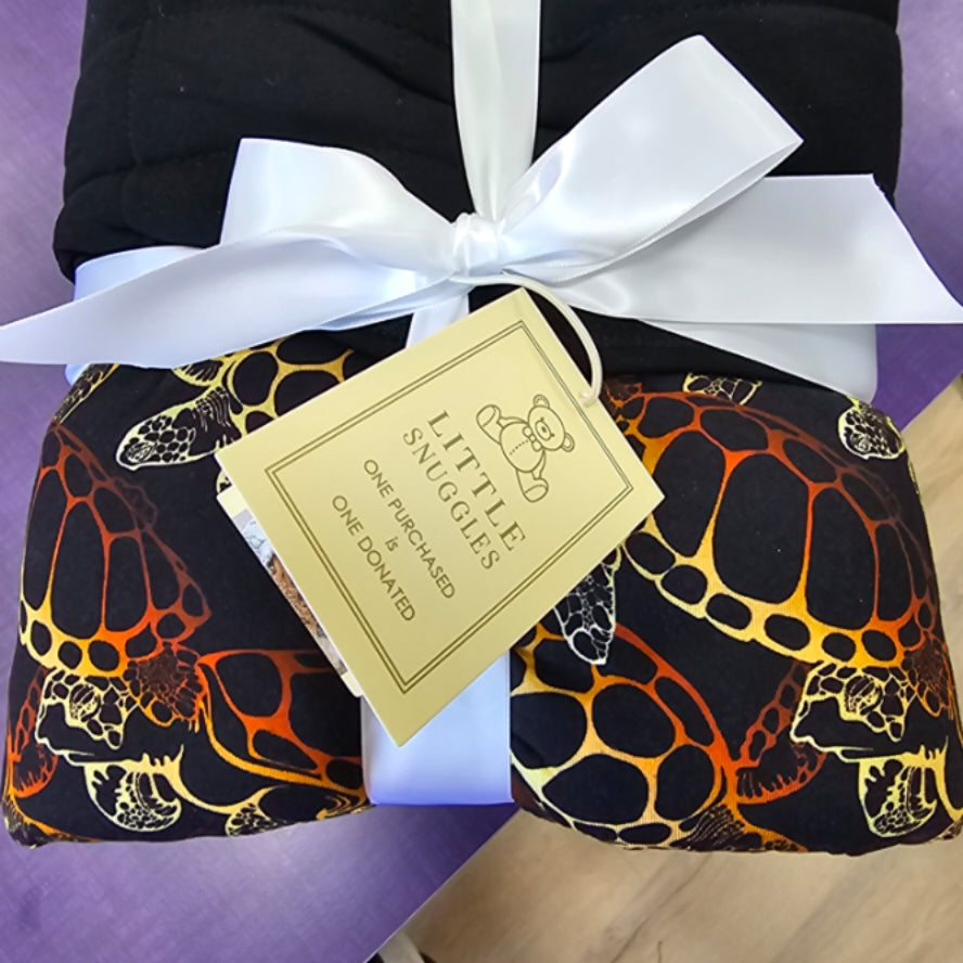 Golden Turtle Quilted Blanket