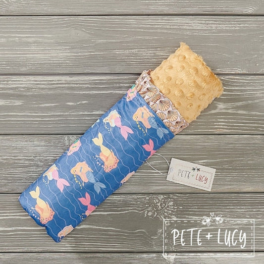 Mermaid With Shells Minky Blanket