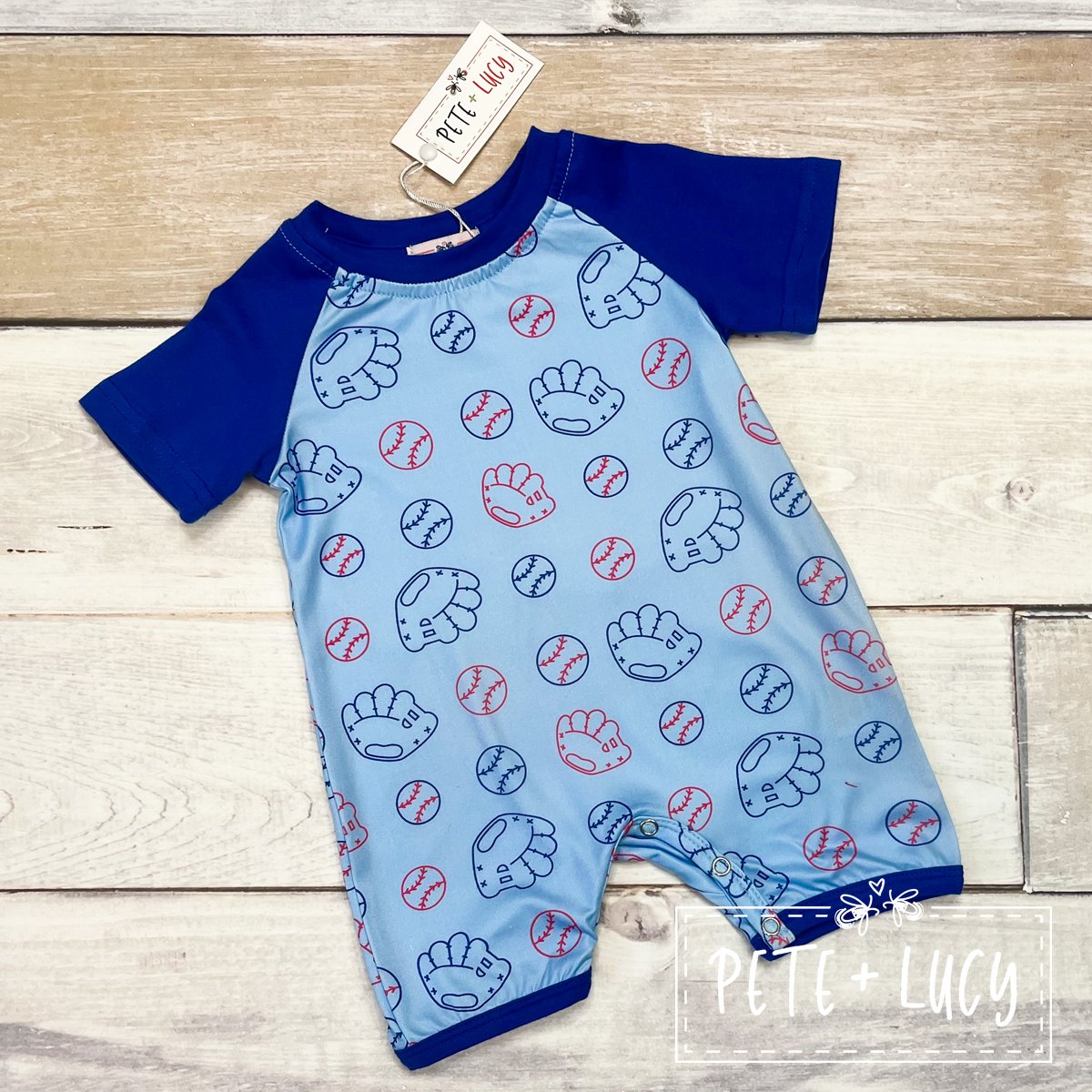 Let's Play Ball Boys Romper