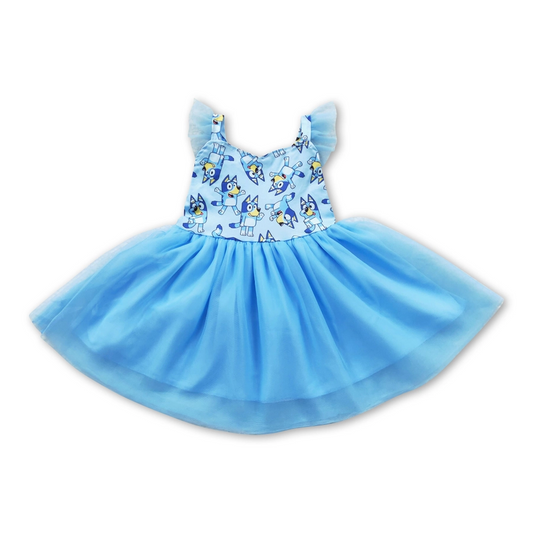 Blue Dog Blue Tulle Dress