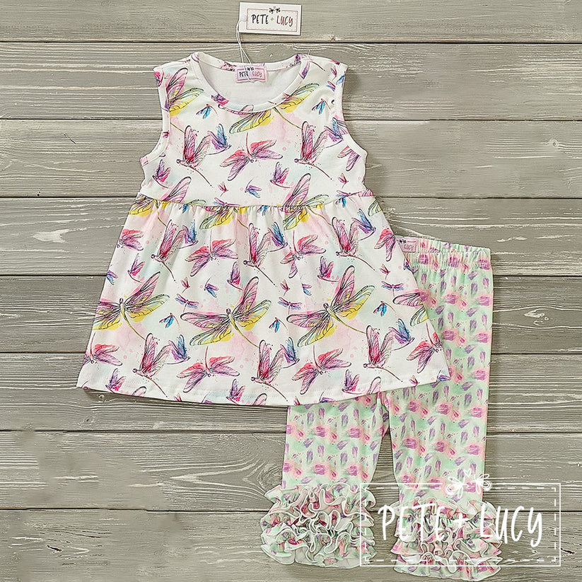 Watercolor Dragonflies Girls 2 Piece Set