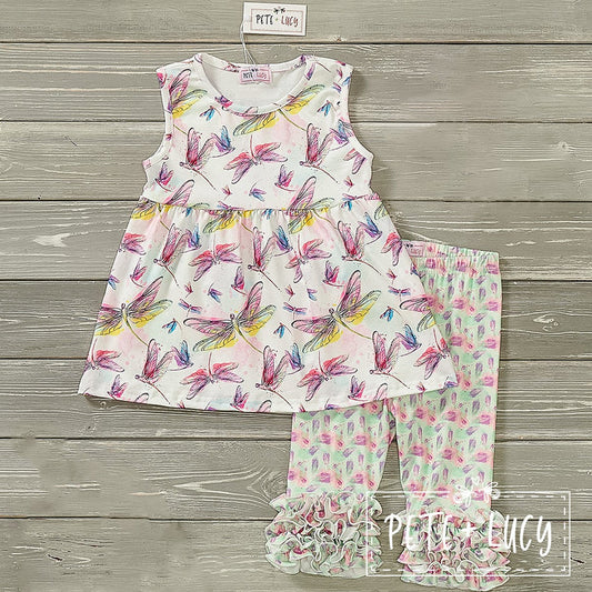 Watercolor Dragonflies Girls 2 Piece Set
