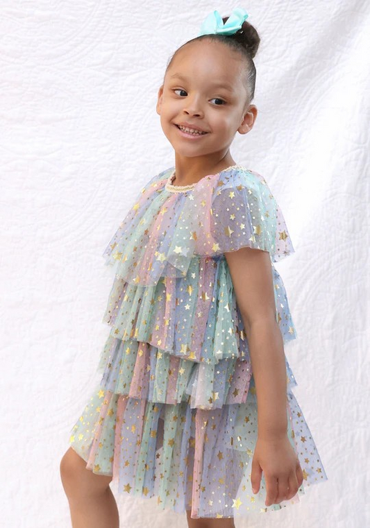 Golden Stars Tulle Dress