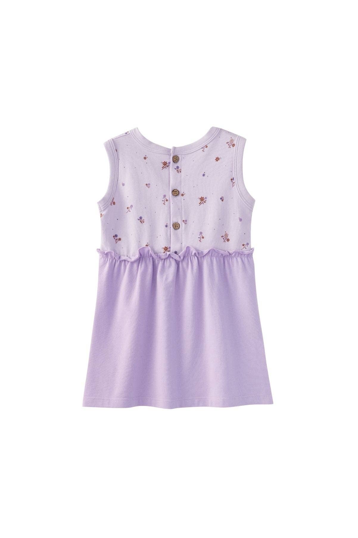Girl Organic Tank-top Dress-Violet