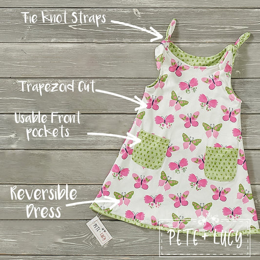 Springtime Butterflies Reversible Dress