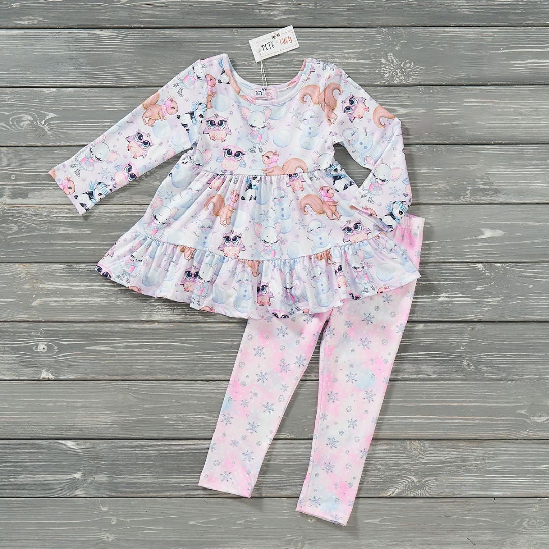 Frosty Friends Pants Set - Pete + Lucy